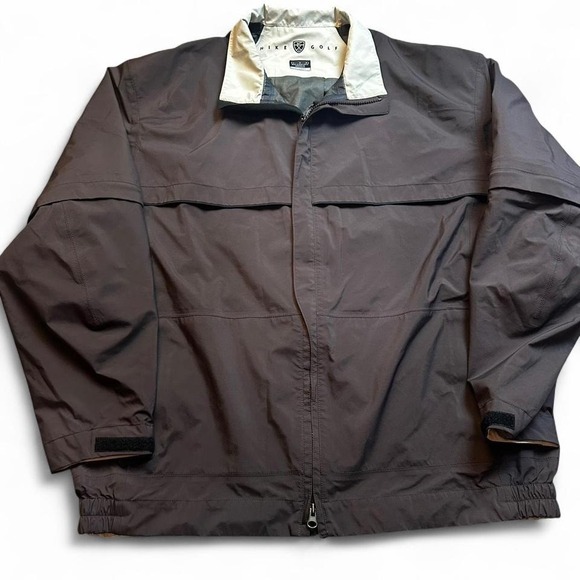 Nikegolf Storm-Fit Jacket Men's large brown full Zip Longsleeve Activewear - Picture 1 of 8